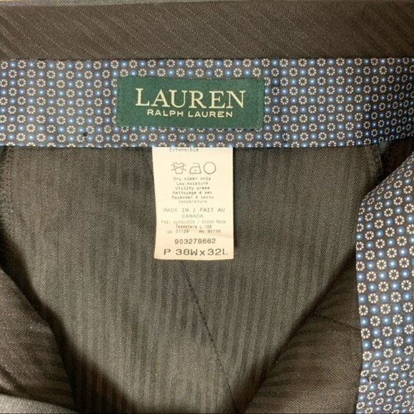 Ralph Lauren Men's Classic-Fit Dress Pants - Charcoal - 38W x 32L